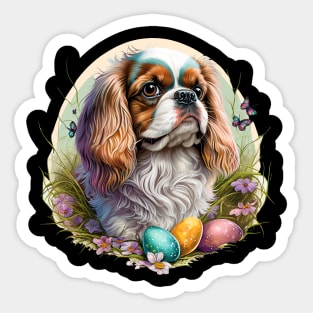 King Spaniel happy easter day Sticker